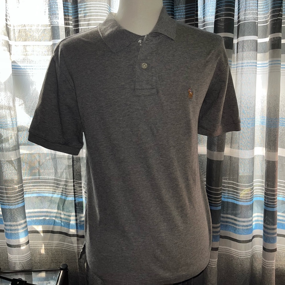 Ralph Lauren Mens grey polo shirt short sleeve size large